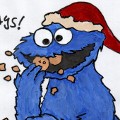 preview of Cookie Monster Christmas card